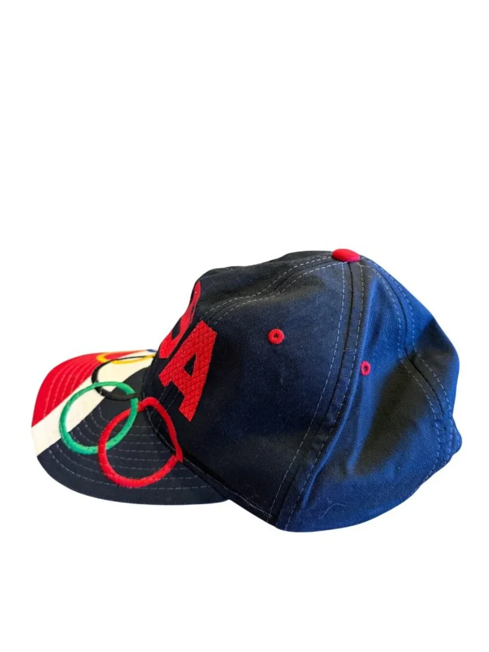 VTG 1996 Atlanta Olympics Team USA Starter Snapback Hat 90s Colorblock Cap